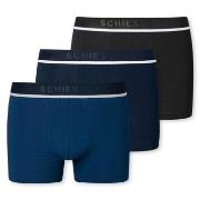 Schiesser 3P Organic Cotton Woven Boxer Brief Svart/Blå bomull XX-Larg...