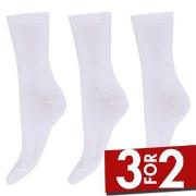 Decoy Strømper 3P Cotton Socks Hvit Strl 37/41 Dame