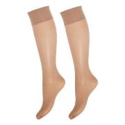 Decoy Strømper 2P Soft Lux 15 DEN Knee-high Socks Lysbrun  polyamid On...