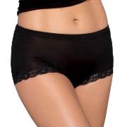 Lady Avenue Truser Silk Jersey Panty With Lace Svart silke Small Dame