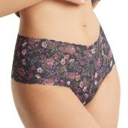 Hanky Panky Truser 3P Signature Lace Print Retro Thong Svart blomstre ...