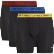 Nike 6P Dri-Fit Ultra Stretch Micro Boxer Brief Svart/Rød polyester Sm...