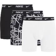 Nike 6P Everyday Cotton Stretch Boxer Brief Svart/Hvit bomull Medium H...
