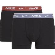 Nike 6P Everyday Cotton Stretch Trunk Svart/Rød bomull Large Herre