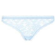 Calvin Klein Truser 3P CK One Lace Thong Lysblå nylon Small Dame