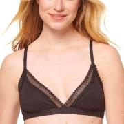 Sloggi BH GO Ribbed Lace Bralette Svart bomull X-Small Dame