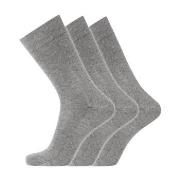 Dovre Strømper 3P Cotton No-Elastic Socks Grå Str 45/48 Herre