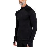 Dovre Wool Zip Single Jersey Svart ull Small Herre