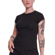 Sloggi GO Ribbed T Shirt Svart bomull Medium Dame