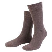 Amanda Christensen Strømper 3P True Combed Cotton Sock Brun Str 39/42