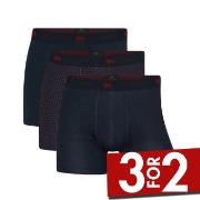 Dovre 3P Recycled Polyester Boxers Marine/Rød polyester Medium Herre