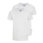 Jockey 2P V-Neck T-Shirt Hvit bomull Small Herre