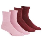 Damella Strømper 2P Seamless Socks Rosa/Rød Str 39/42 Dame