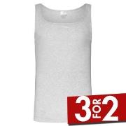 Jockey Cotton A-Shirt Grå bomull Large Herre