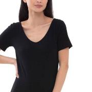 Mey Superfine Organic V-Neck T-Shirt Svart bomull 38 Dame