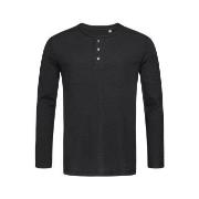 Stedman Shawn Henley Long Sleeve For Men Svart Small Herre