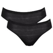 Sloggi Truser 4P ZERO Motion Ultra High Leg Brief Svart polyester Smal...