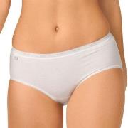 Sloggi Truser 2P Basic Plus Midi Briefs Hvit bomull 46 Dame