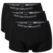 Armani Pure Cotton Trunks 9P Svart bomull Medium Herre