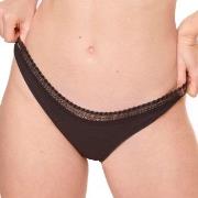 Sloggi Truser 2P GO Ribbed Brazilian Briefs Svart økologisk bomull Lar...