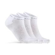 Craft Strømper 3P Core Dry Shafless Socks Hvit nylon Str 34/36