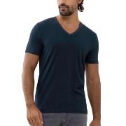 Mey Dry Cotton Colour V Neck T-Shirt Mørkblå Large Herre