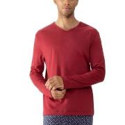 Mey Solid Night Long-Sleeved T-Shirt Rød bomull Small Herre