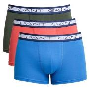 Gant 3P Basic Cotton Trunks Blå/Rød bomull 3XL Herre