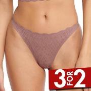 Sloggi Truser ZERO Feel Bliss String Brief Brun Medium Dame