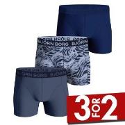 Björn Borg 3P Cotton Stretch Boxer 1721 Blå Mønster bomull XX-Large He...