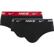 Nike 4P Everyday Cotton Stretch Brief Svart/Rød bomull Small Herre