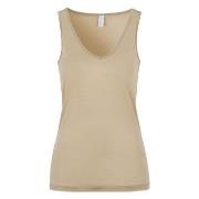 Damella Silk Tank Top Beige silke X-Large Dame