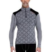 Dovre Half Zip Jacquard Baselayer Grønn Mønster ull X-Large Herre