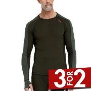 Dovre Jacquard Baselayer Militærgrønn ull Medium Herre