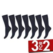 Decoy Strømper 7P Organic Cotton Socks Marine Strl 37/41 Dame