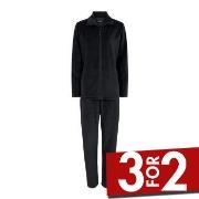 Decoy Velour Homewear Set Svart Small Dame