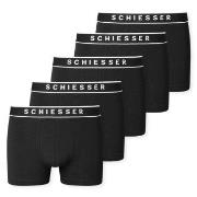 Schiesser 5P 95-5 Organic Cotton Short Svart bomull Large Herre