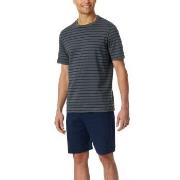 Schiesser Casual Essentials Short Sleeve Pyjama Grå bomull Medium Herr...