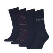 Tommy Hilfiger Strømper 4P Men Classic Socks Tin Giftbox Marine Str 43...