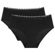 Triumph Truser 2P Feel Of Cotton Midi Svart bomull 44 Dame