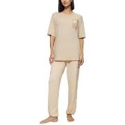 Triumph Endless Comfort Long Sleeve Pyjama Krem 42 Dame