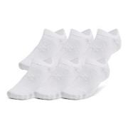 Under Armour Strømper 6P Essential No Show Socks Helhvit polyester Med...