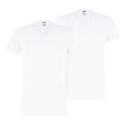 Puma 2P Basic V-neck Tee Hvit bomull Small Herre