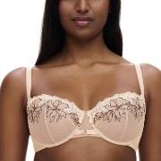 Chantelle BH Pulp Underwired Half Cup Bra Svart m Beige nylon E 80 Dam...
