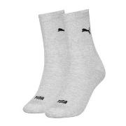 Puma Strømper 2P Women Logo Crew Socks Grå Str 39/42 Dame