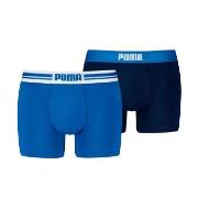 Puma 2P Everyday Placed Logo Boxer Marine/Blå bomull Medium Herre