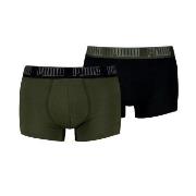 Puma 2P Men Everyday Trunks Svart/Grønn bomull Large Herre