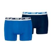 Puma 2P Men Multi Logo Boxer Marine/Blå bomull Large Herre