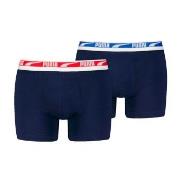 Puma 2P Men Multi Logo Boxer Marine bomull Small Herre