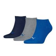 Puma Strømper 3P Sneaker Socks Svart/Blå Str 43/46